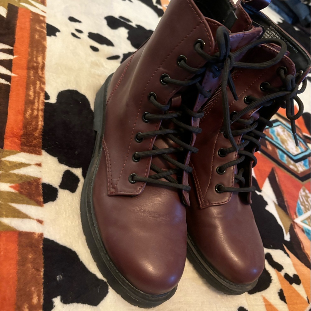 Maroon boots
